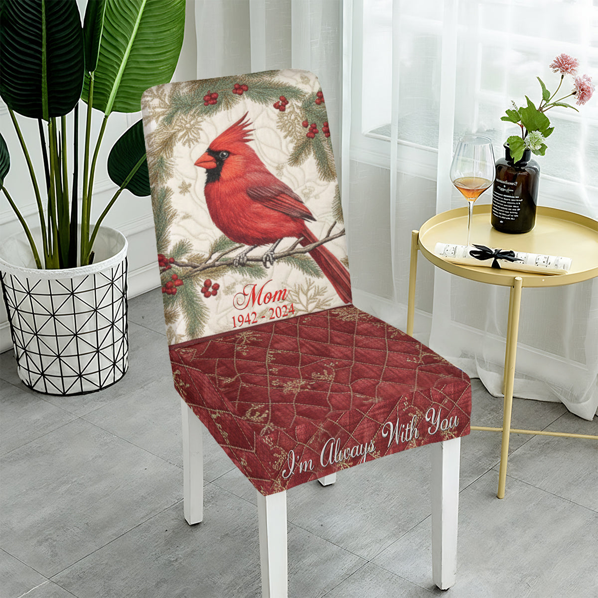 Cardinals I'm Always With You - Personalized Memorial Chair Cover Set