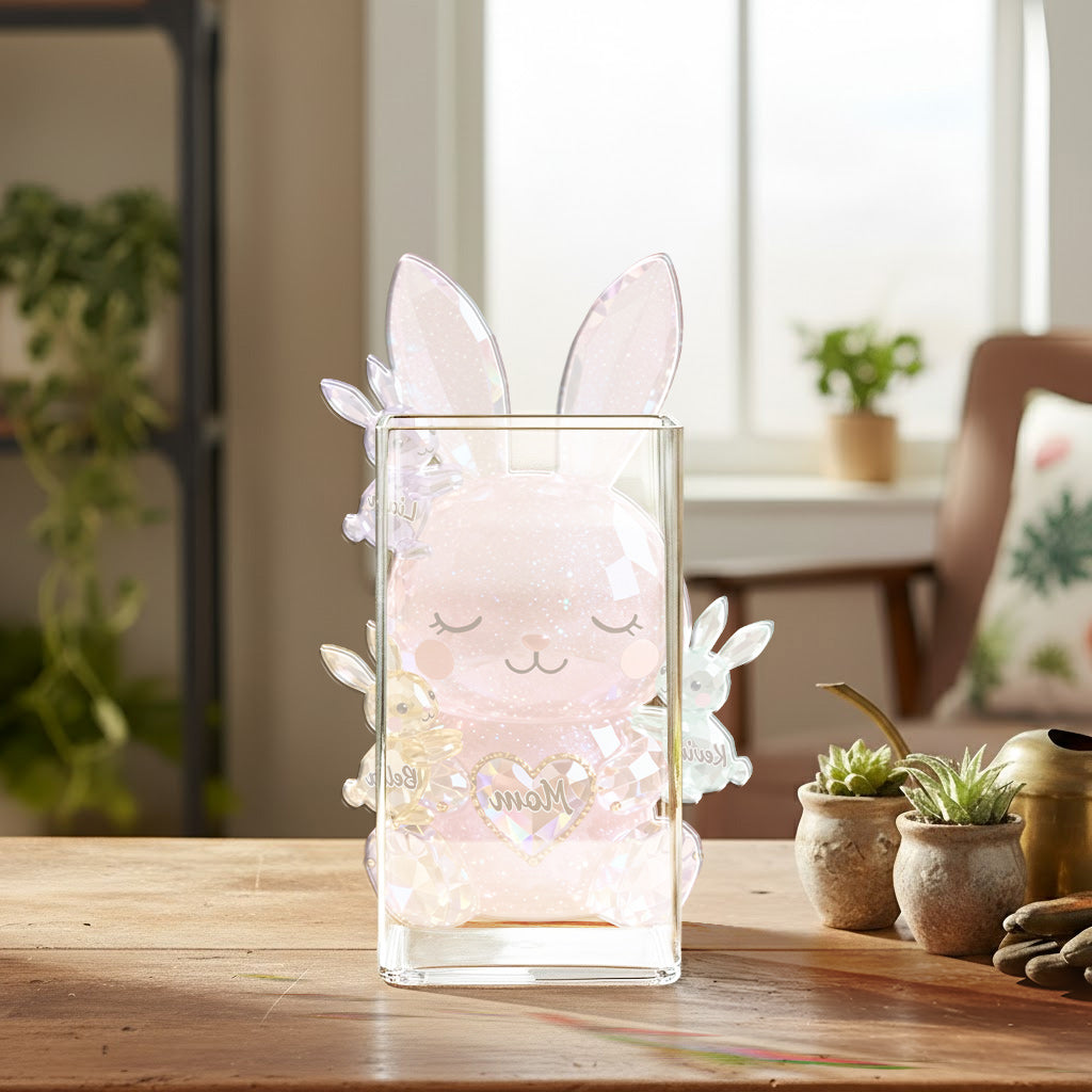 Sparkling Bunny Easter - Personalized Mother Acrylic Pot