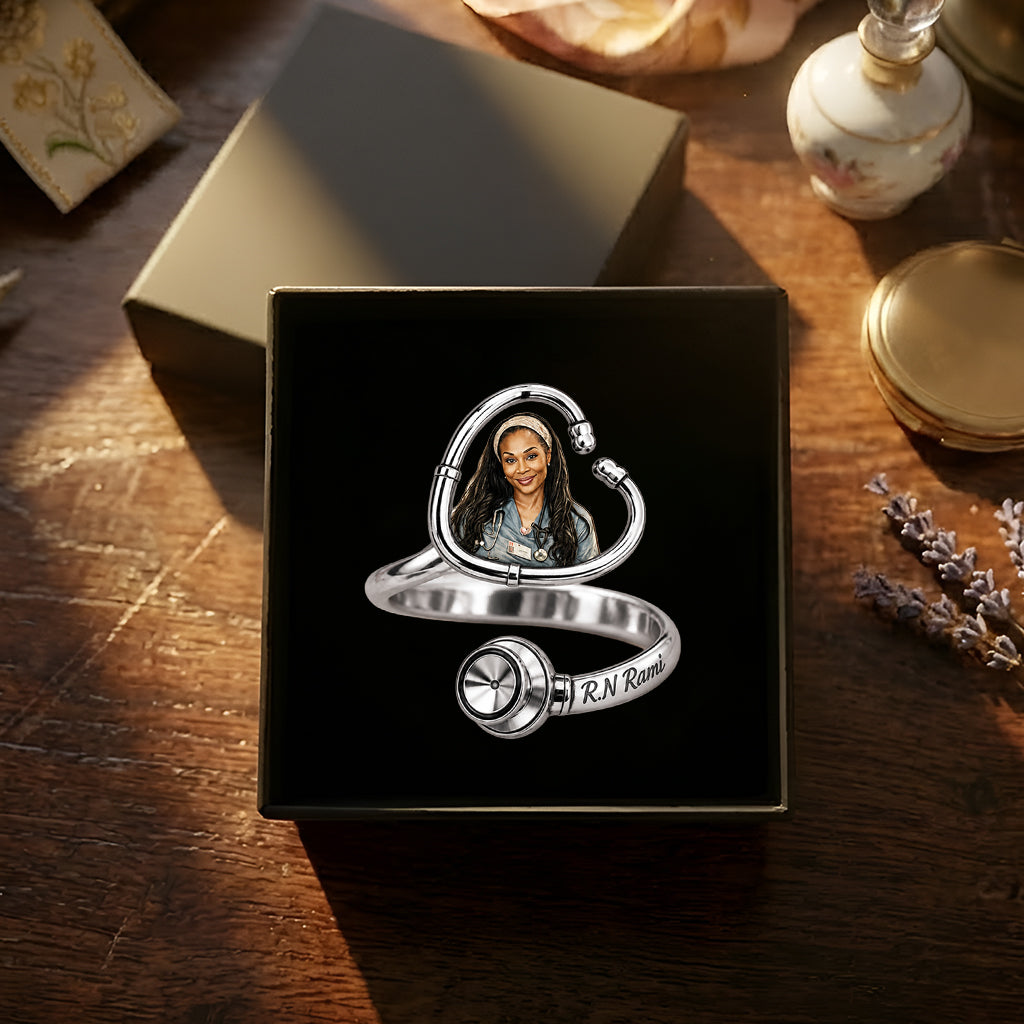 Nurse Life - Personalized Nurse Adjustable Shaped Ring