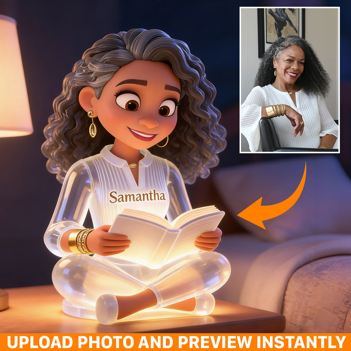 Book Lover - Personalized Book Acrylic LED Night Light