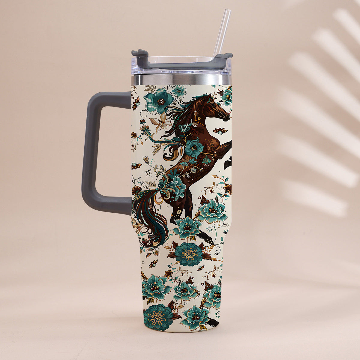 Love Horses - Horse Tumbler With Handle