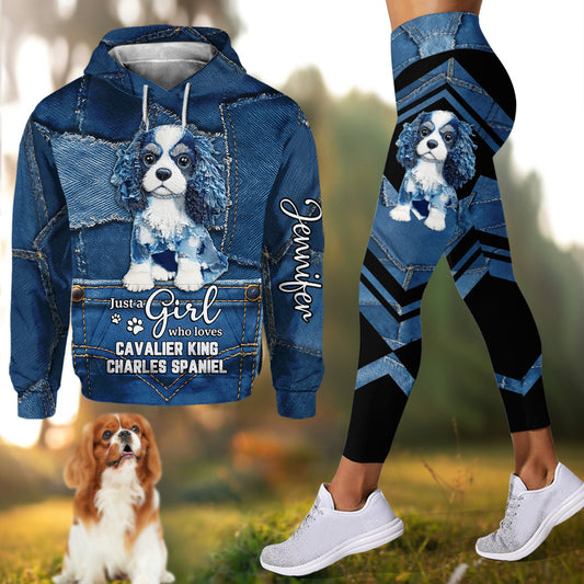 Liebe Cavalier King Charles Spaniel - Personalisierter Hunde-Hoodie und Leggings