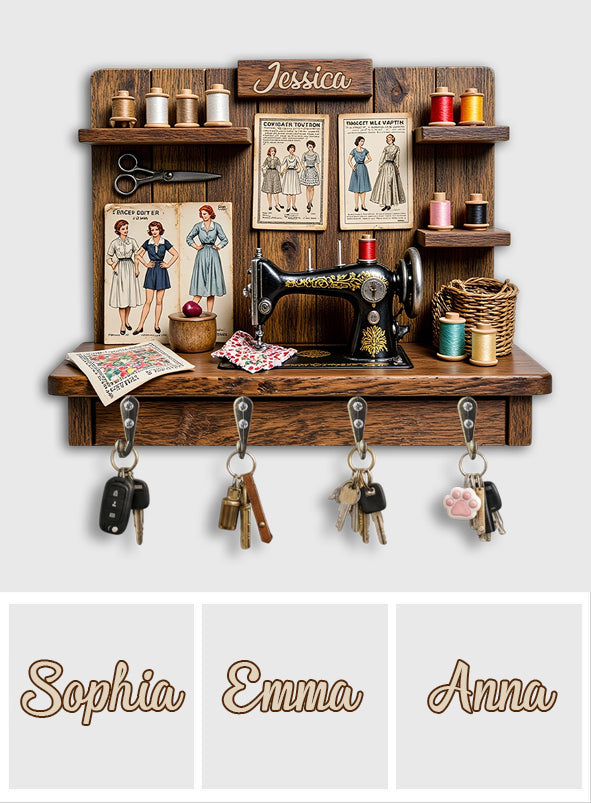 Love Sewing - Personalized Sewing Custom Shaped Hanging Rack