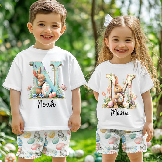 Osterhase – Personalisiertes Kinder-T-Shirt & Shorts