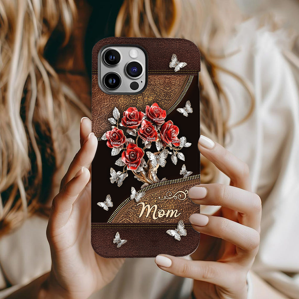 Wunderschönes Rosen-Geschenk für Mama, Oma,... - Personalisierte Handyhülle mit Vollbild-Aufdruck für Mutter