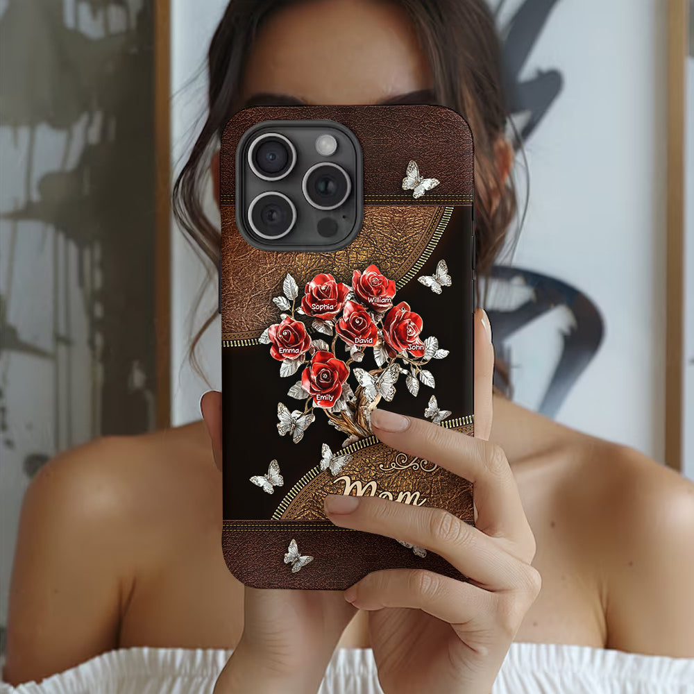 Wunderschönes Rosen-Geschenk für Mama, Oma,... - Personalisierte Handyhülle mit Vollbild-Aufdruck für Mutter