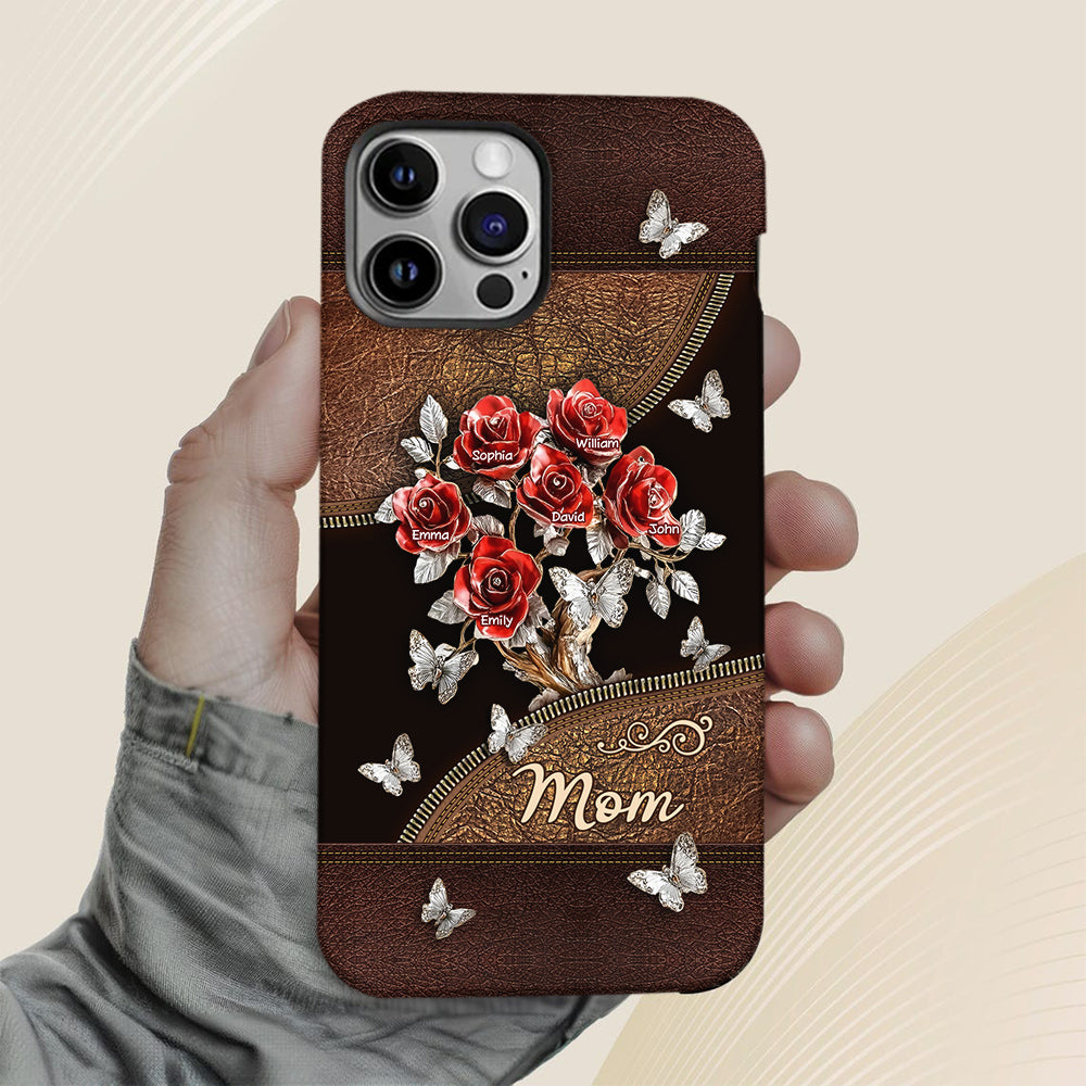 Wunderschönes Rosen-Geschenk für Mama, Oma,... - Personalisierte Handyhülle mit Vollbild-Aufdruck für Mutter
