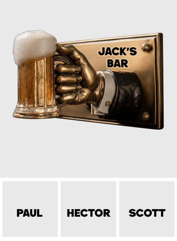 Bierzeit – Geschenk für die Bar – Personalisiertes Bierschild aus Metall