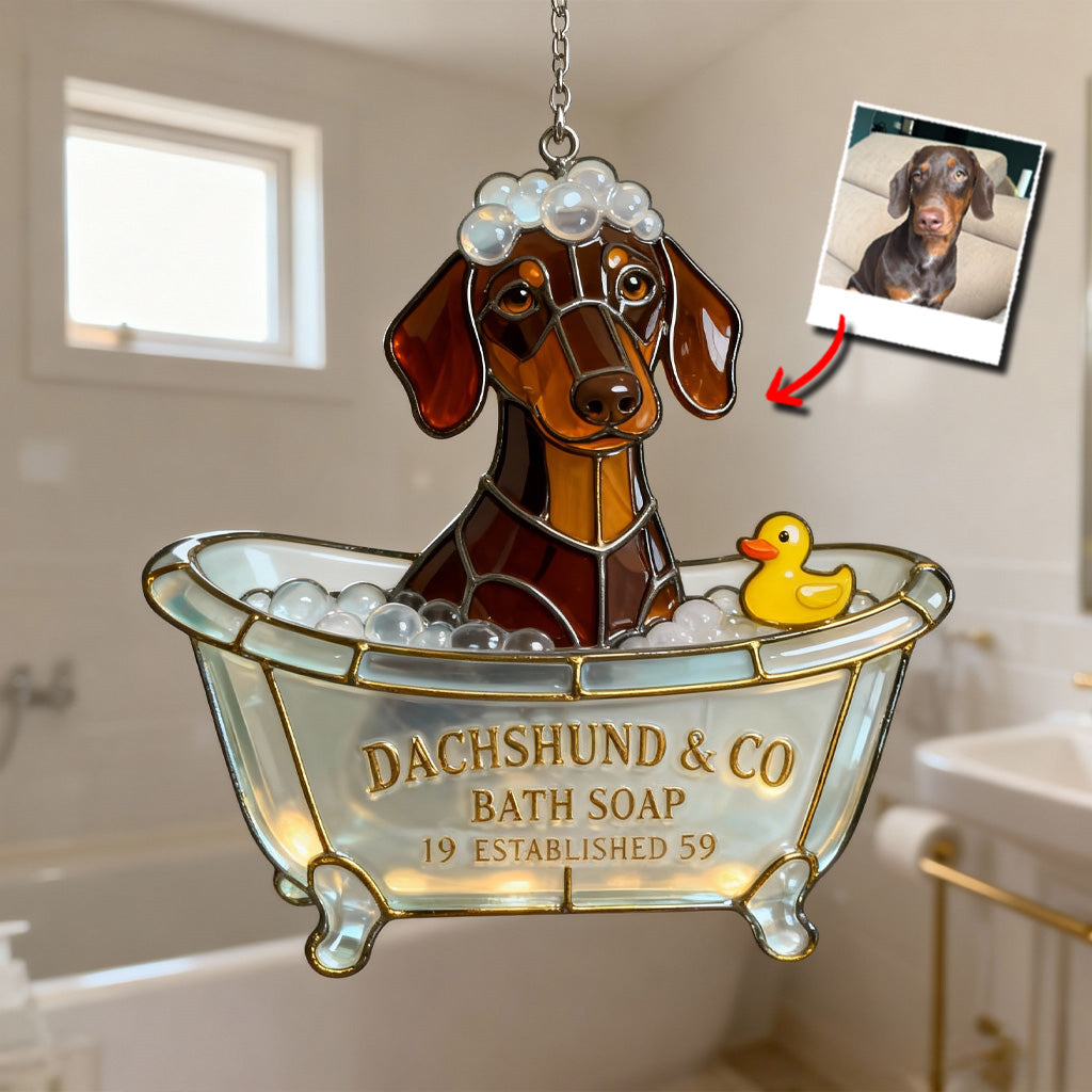 Wasche deine Pfoten Pet & Co Badeseife - Personalisierter Hunde-Hologramm-Fensterhänger Sonnenfänger