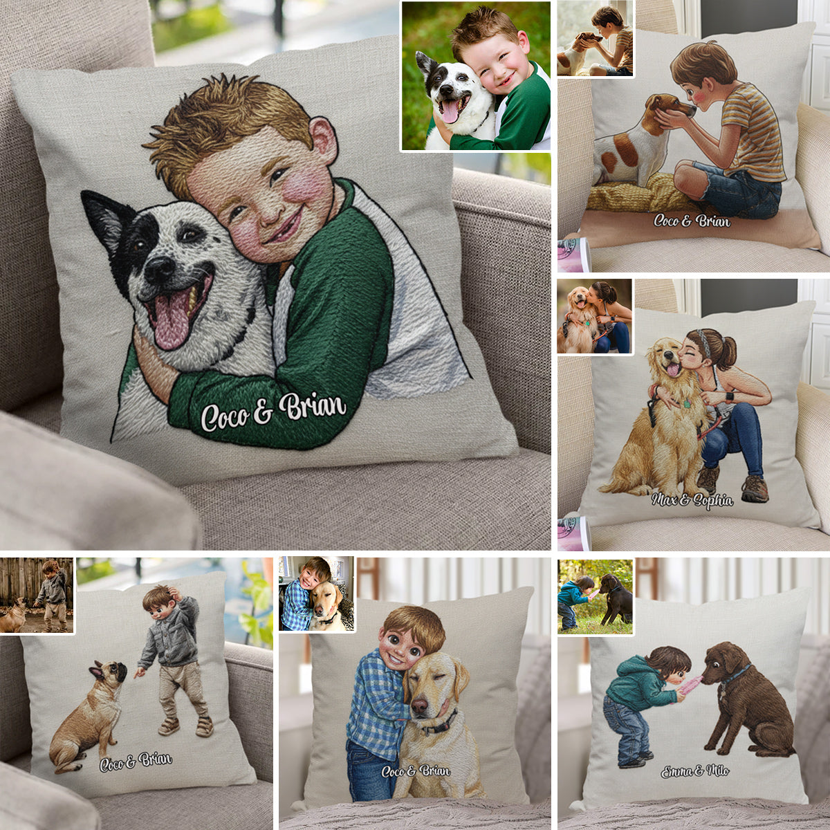 Lustiges Hundefoto – personalisiertes Hundekissen