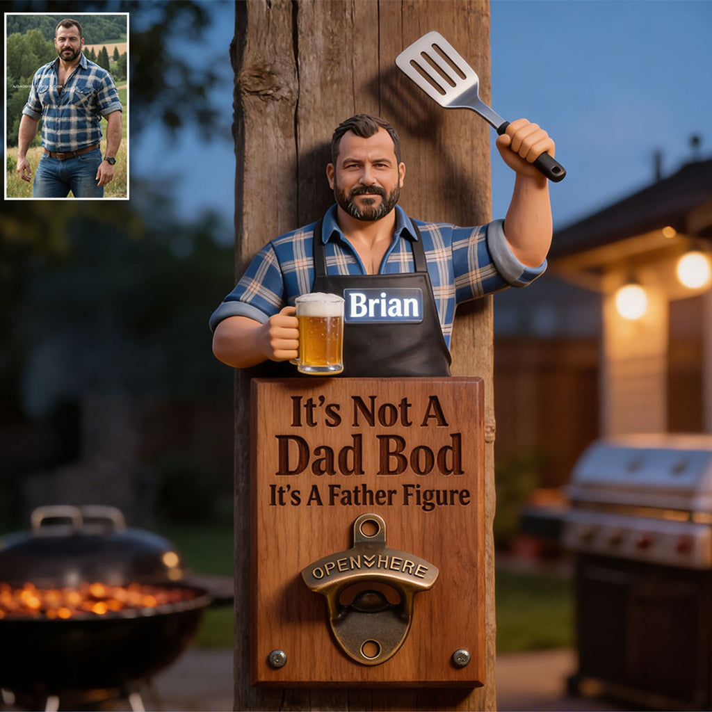 Grill & Brew - Personalisierter Flaschenöffner für Väter