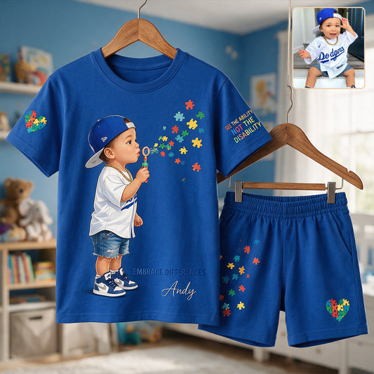 Unterschiede annehmen - Personalisierbares T-Shirt & Shorts für Kinder