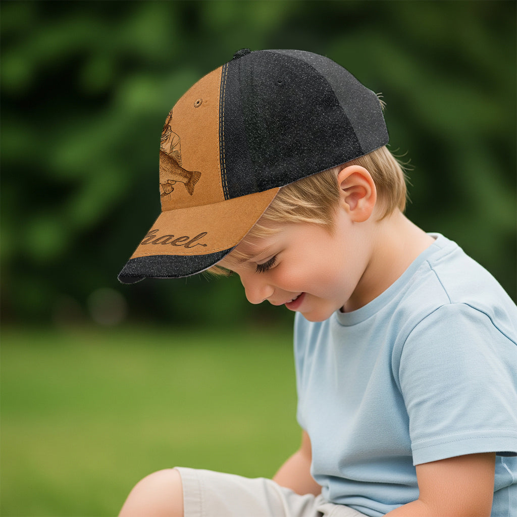 Personalisierte Angelmütze für Papa/Ehemann/Sohn - Klassische Angelmütze