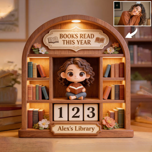 Books Read This Year - Personalized Book Interchangeable Plaque