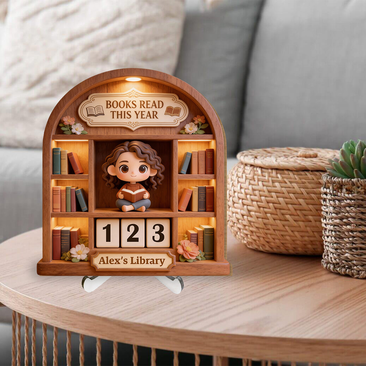 Books Read This Year - Personalized Book Interchangeable Plaque