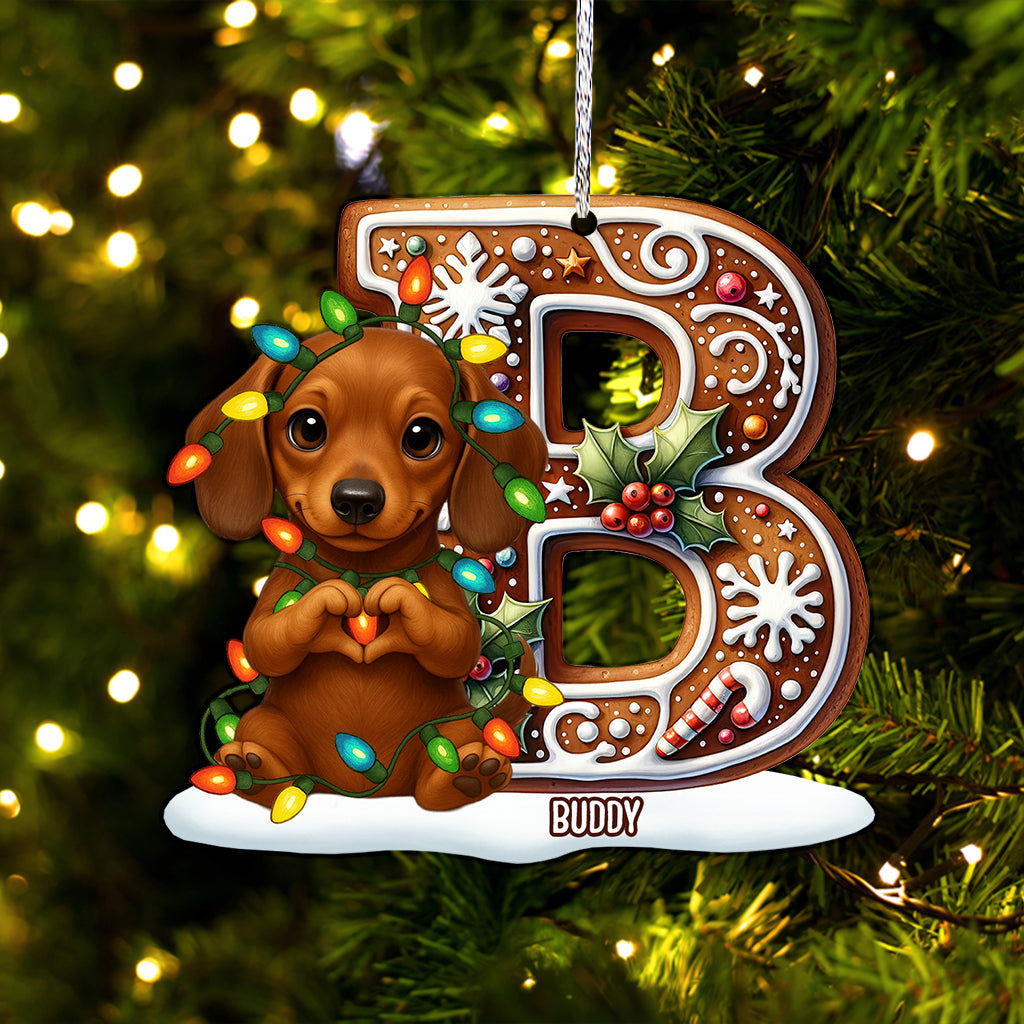 Custom Initial For Dog/ Cat Lovers - Personalized Dog Custom Shaped Ornament