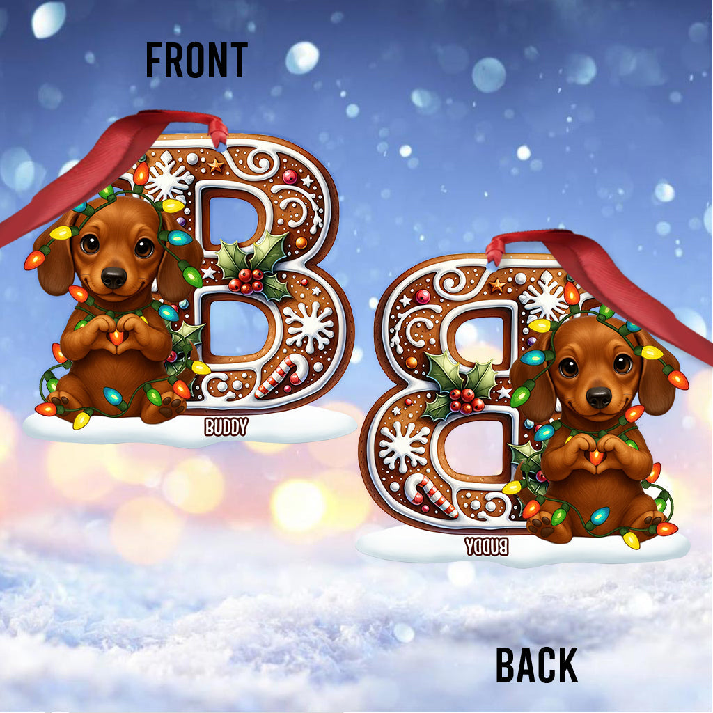 Custom Initial For Dog/ Cat Lovers - Personalized Dog Custom Shaped Ornament