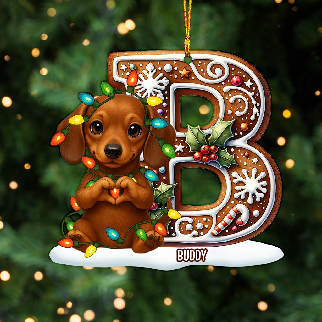 Custom Initial For Dog/ Cat Lovers - Personalized Dog Custom Shaped Ornament