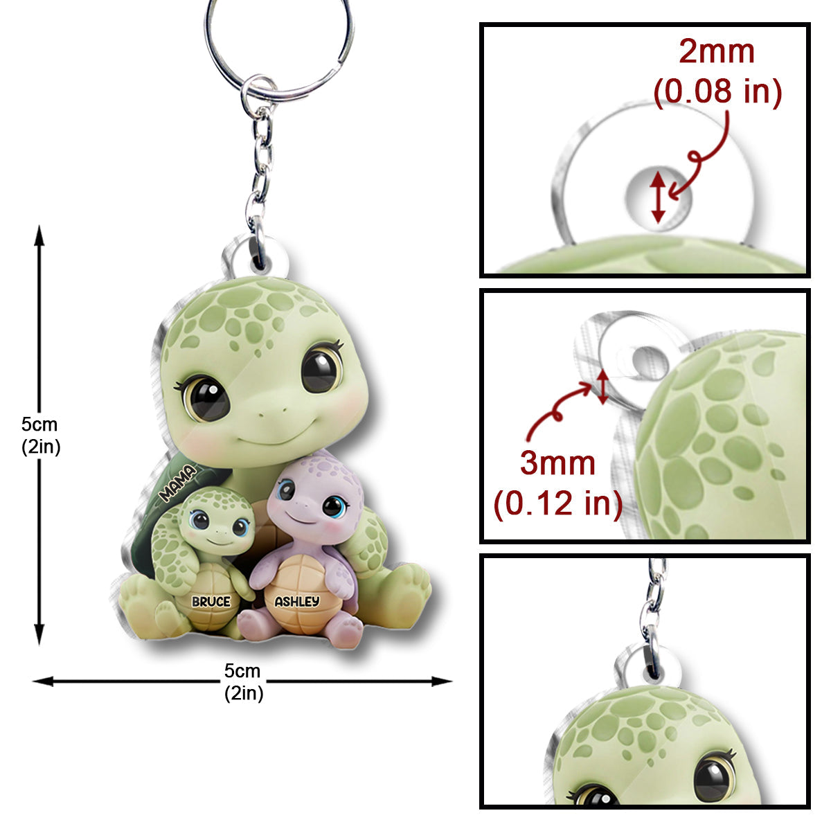 Wir lieben dich – Personalisierter Schlüsselanhänger für Mutter