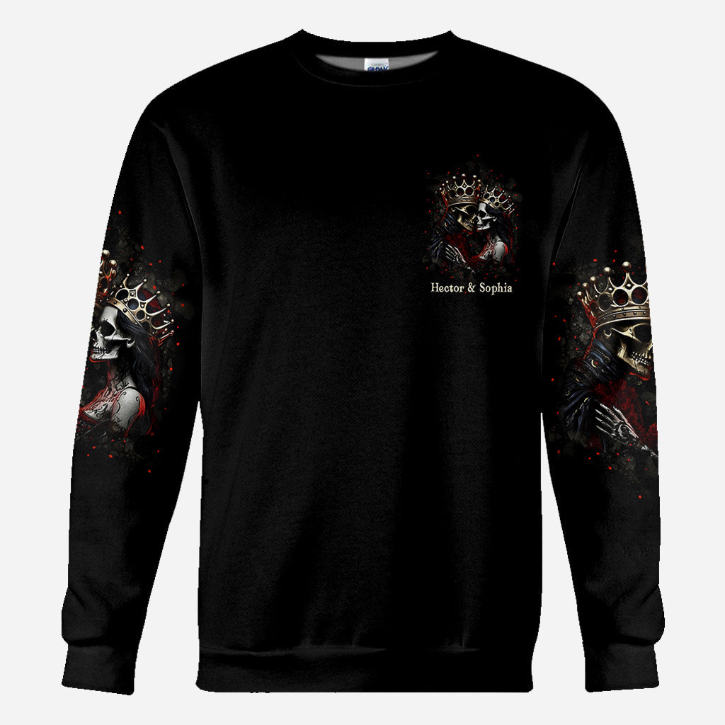 Bis dass der Tod uns scheidet – Personalisiertes Pärchen-Shirt