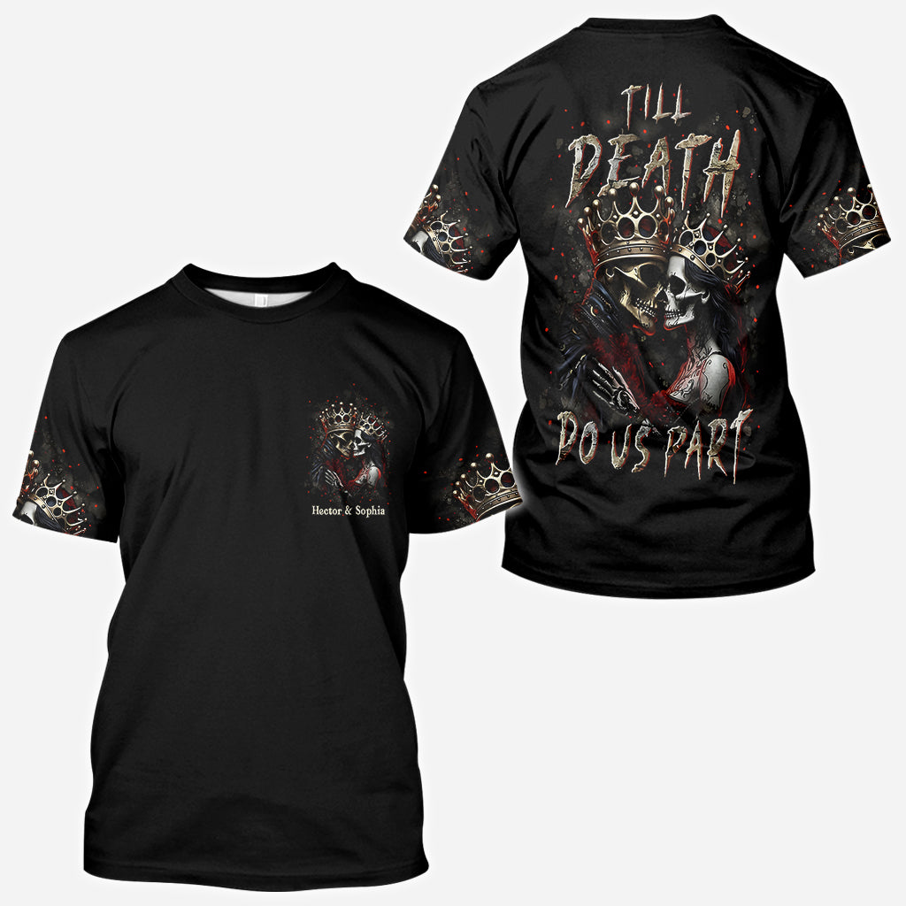 Bis dass der Tod uns scheidet – Personalisiertes Pärchen-Shirt