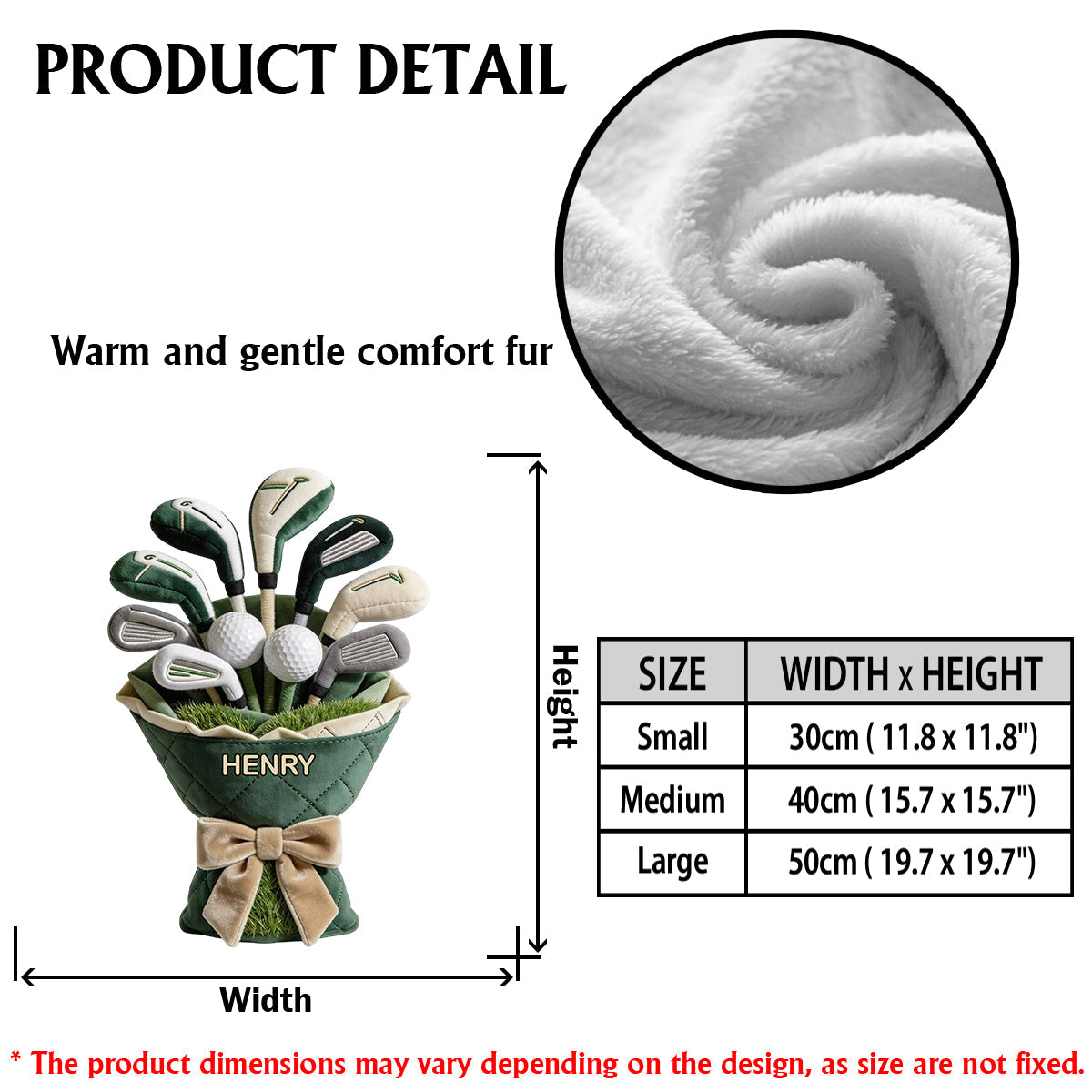 Love Golf - Personalized Golf Premium Faux Fur Pillow