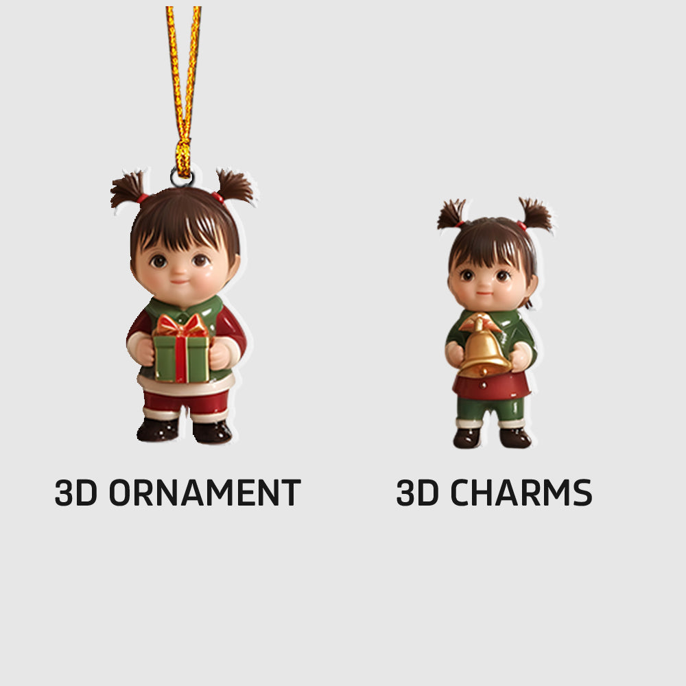 24 Days Of Christmas Joy - Personalized Kid Advent Calendar With 3D Collectibles