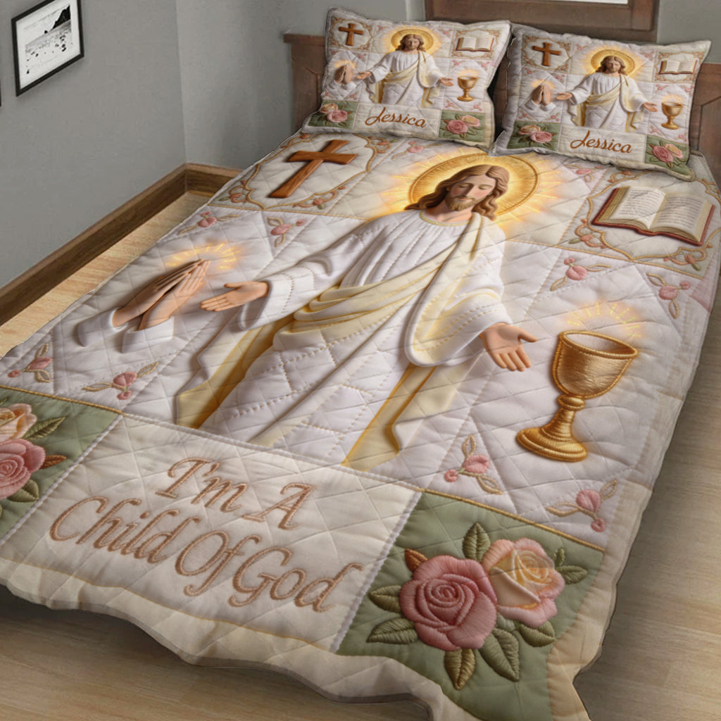 I'm A Child Of God - Personalized Christian Quilt Set