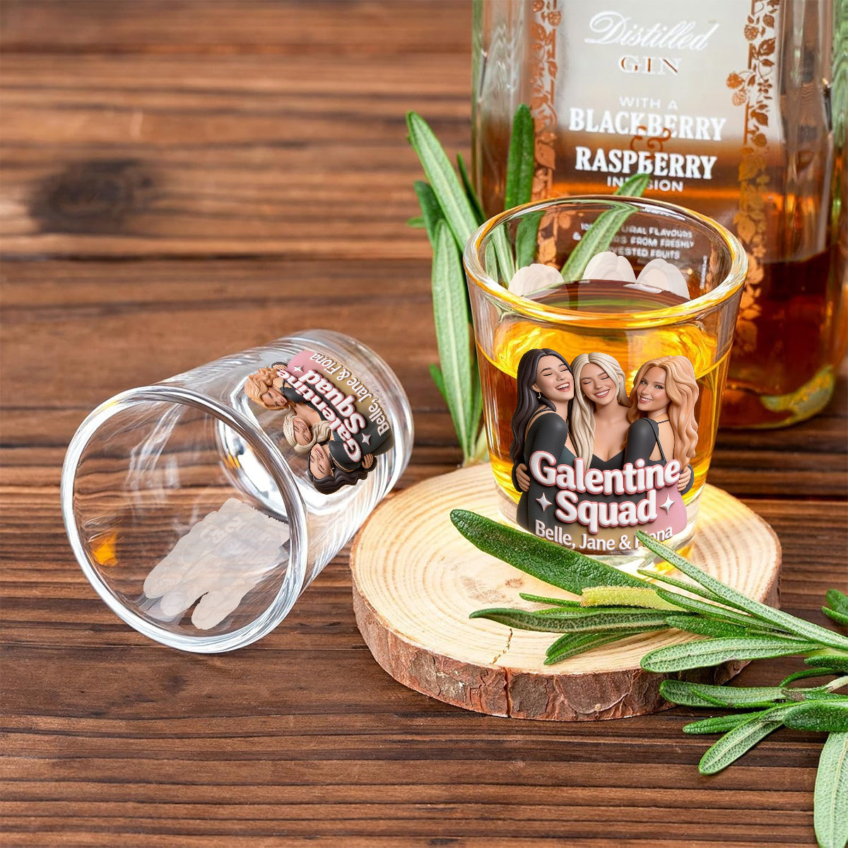 Galentine Squad - Personalized Bestie Shot Glasses Set