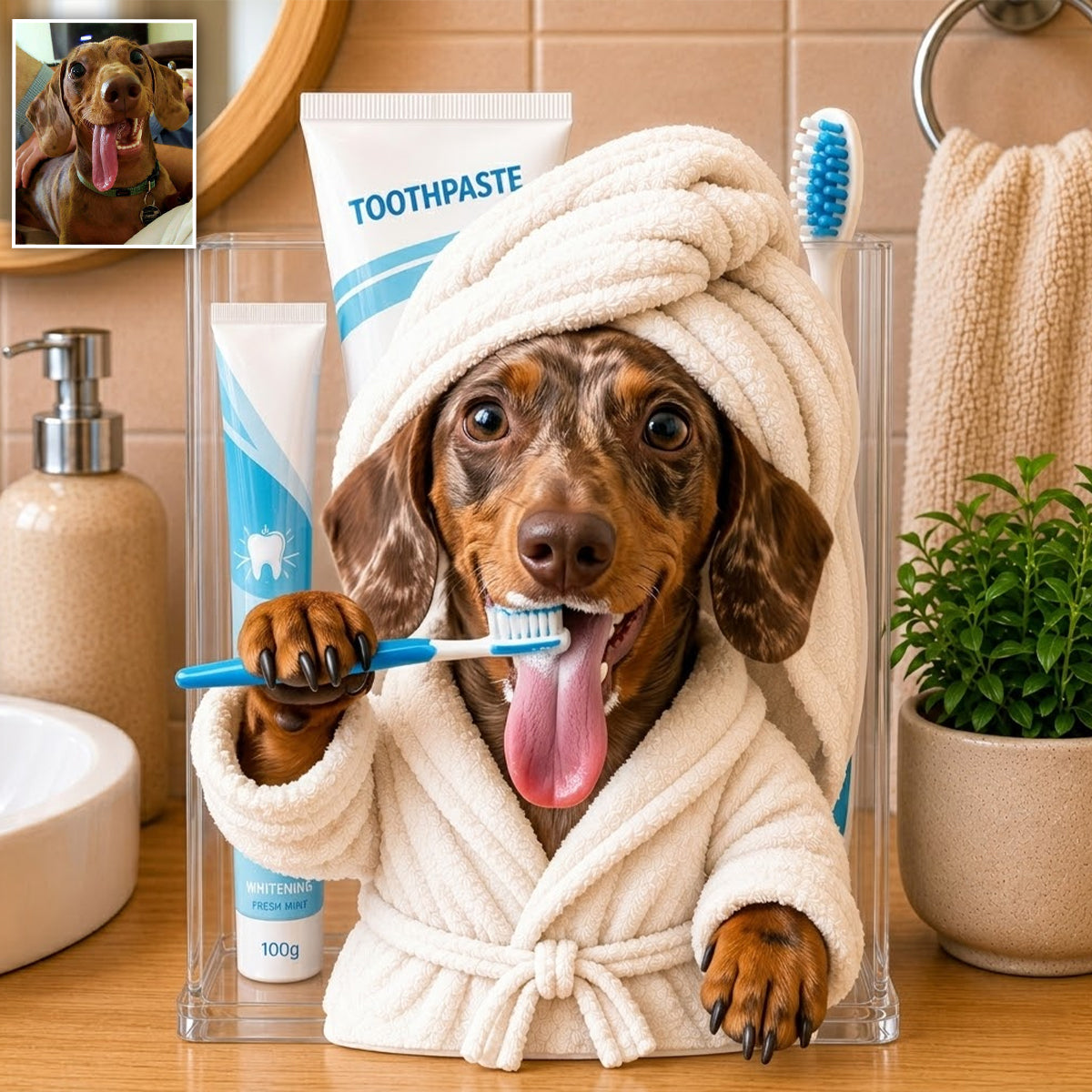 Niedlicher Haustier, Geschenk für Tierliebhaber - Personalisierter Hund Acryltopf
