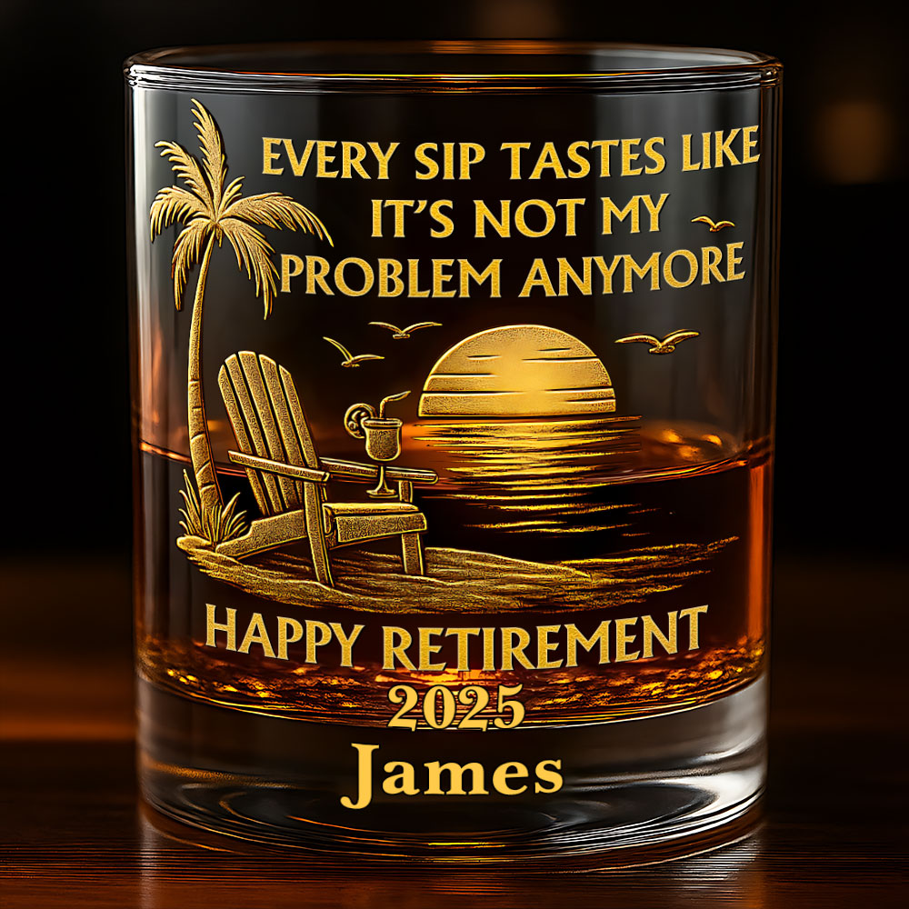 Jeder Schluck schmeckt, als wäre es nicht mehr mein Problem – personalisiertes Whiskyglas aus dem Ruhestand
