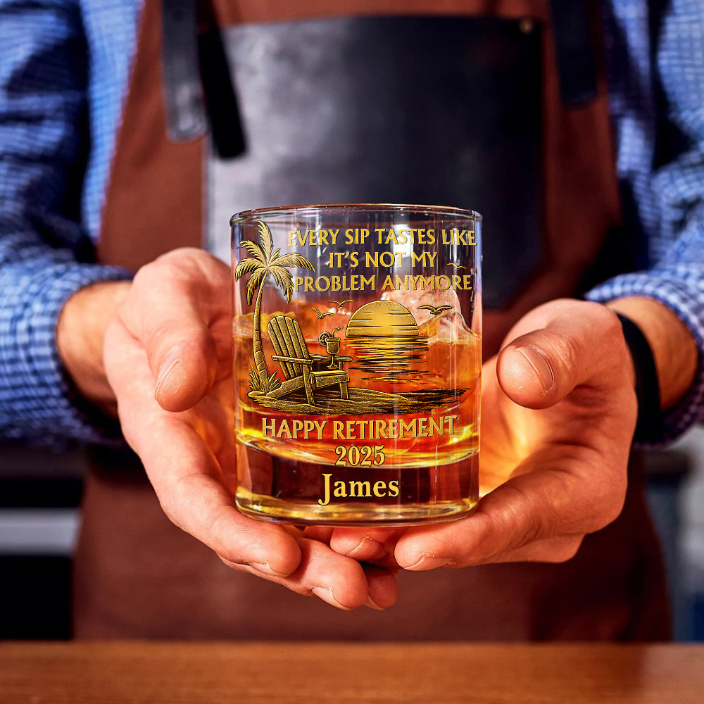 Jeder Schluck schmeckt, als wäre es nicht mehr mein Problem – personalisiertes Whiskyglas aus dem Ruhestand