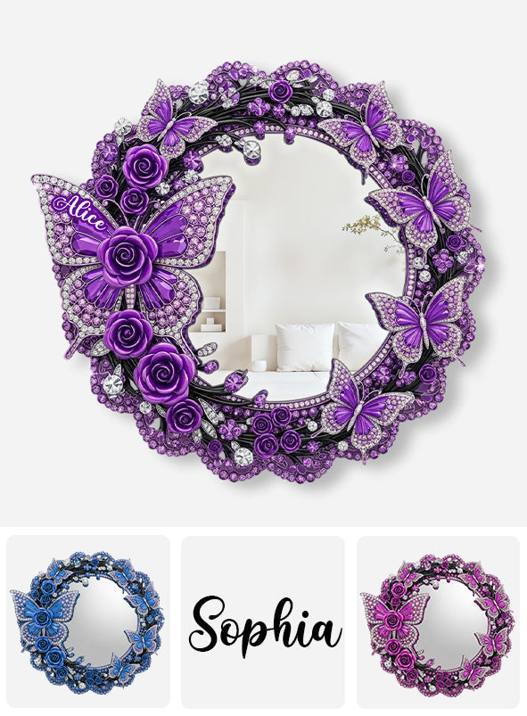 Wunderschöne Schmetterlinge – Personalisierter Schmetterlings-Wandspiegel