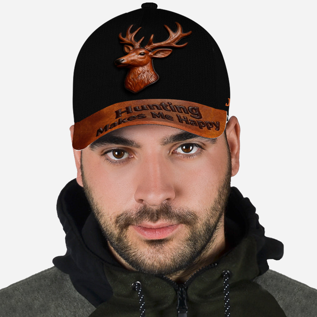 Die Jagd macht mich glücklich – personalisierte Jagd-Klassiker-Kappe