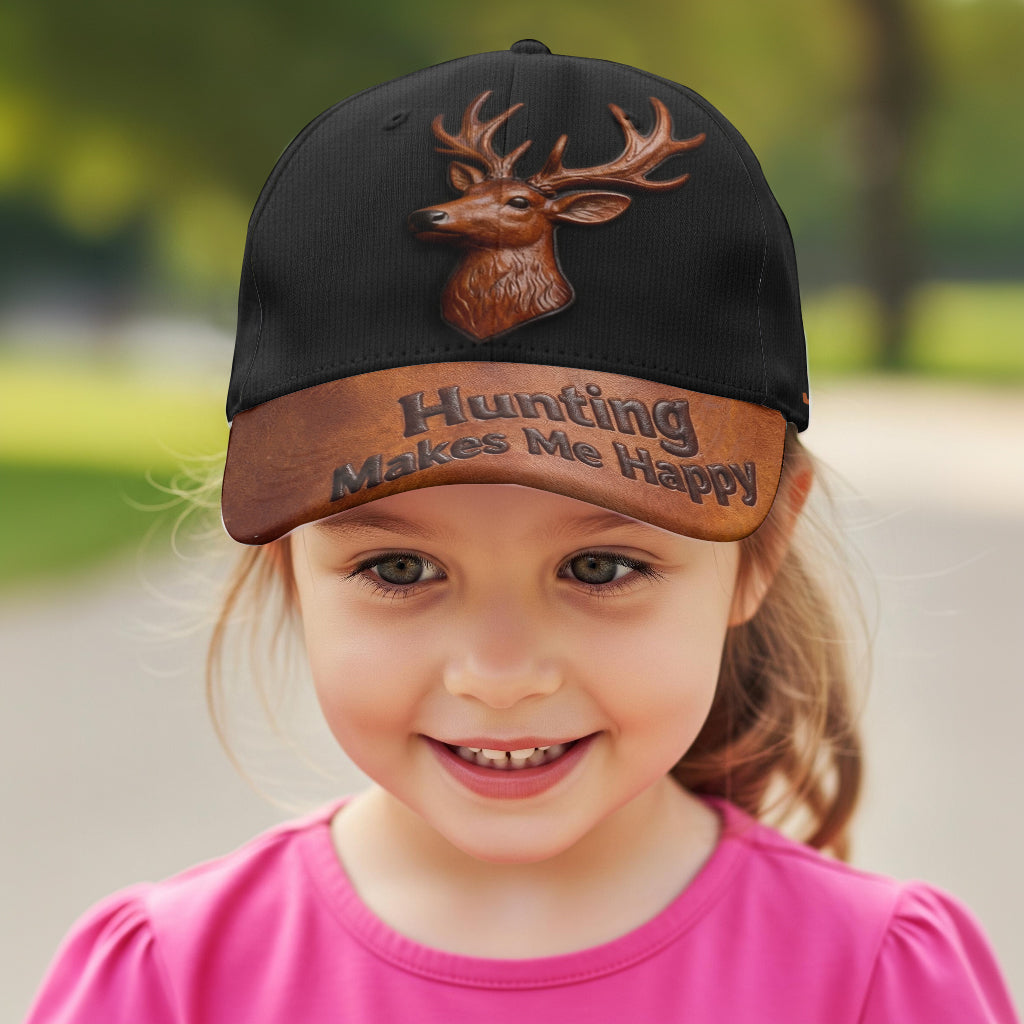 Die Jagd macht mich glücklich – personalisierte Jagd-Klassiker-Kappe