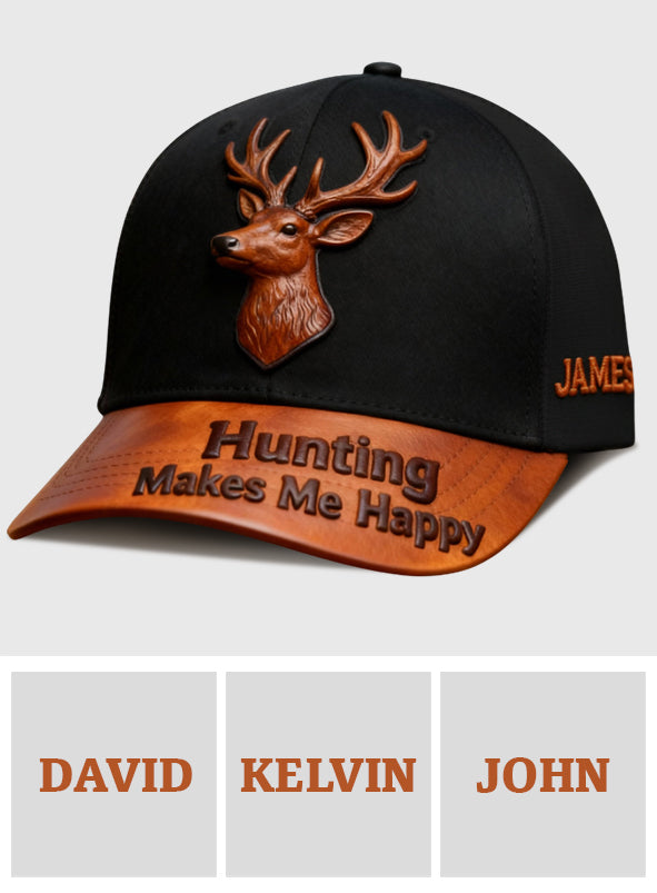 Die Jagd macht mich glücklich – personalisierte Jagd-Klassiker-Kappe