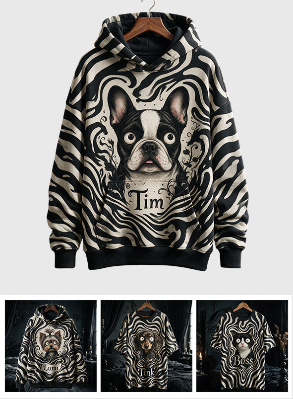 Gothic Style T-Shirt/Hoodie für Tierliebhaber - Personalisiertes Hundeshirt