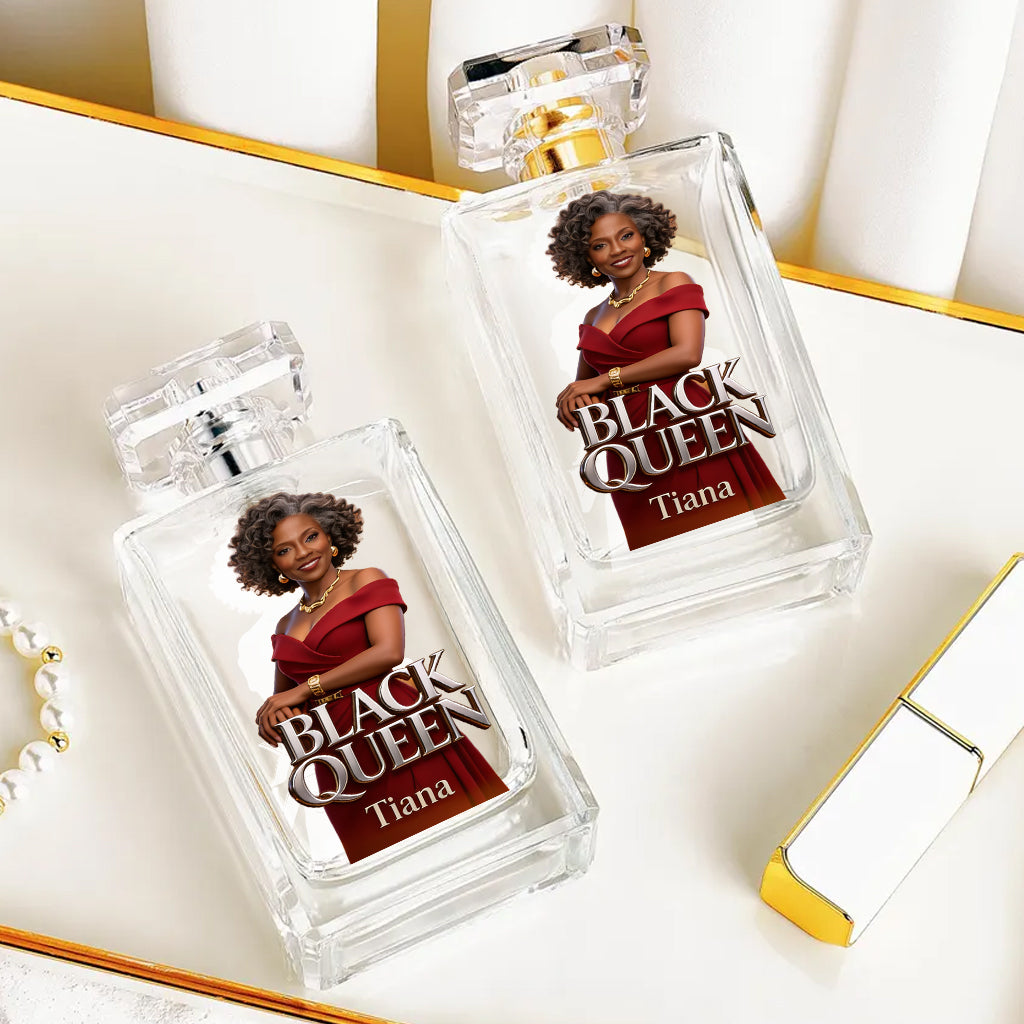 Die schwarze Königin - Personalisierte nachfüllbare Parfümflasche