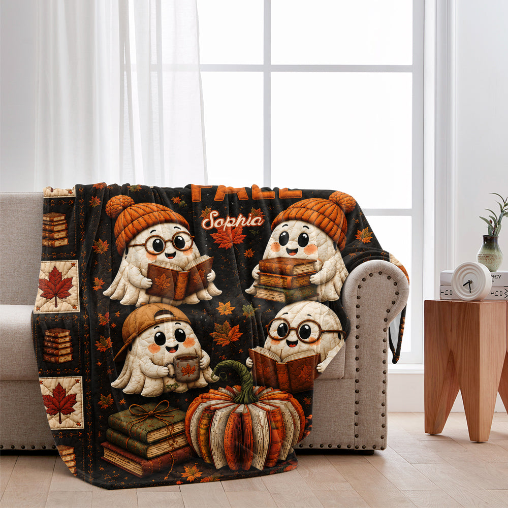 All Booked for Fall, Bookworm Gift - Personalized Book Blanket