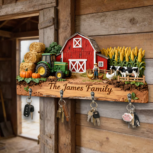 Farmer Life - Personalized Farmer Custom Shaped Hanging Rack