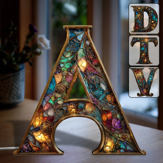 Colorful Initial - Personalized Family Acrylic LED Night Light