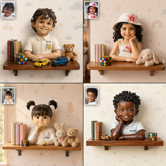 Kleiner Träumer - Personalisierte Kinder Holz Wandregal
