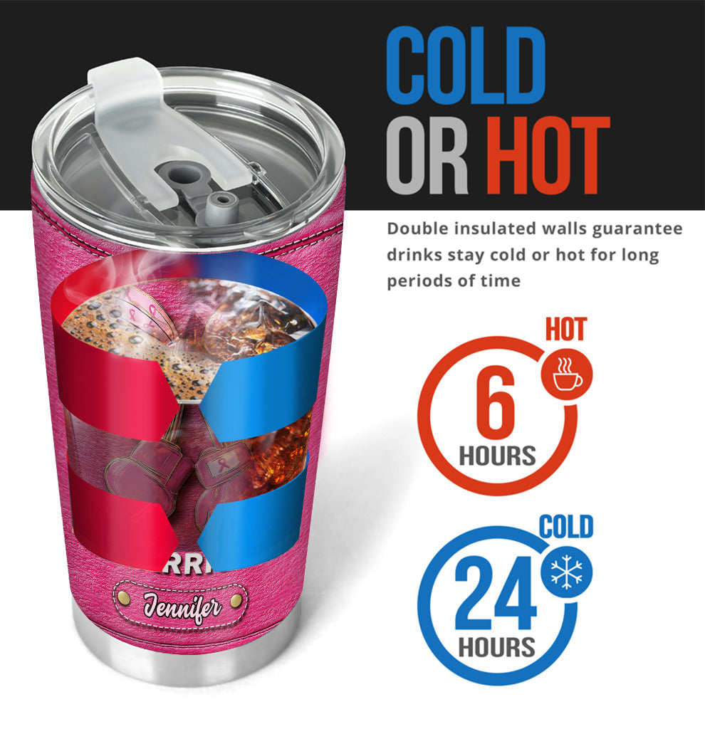 Warrior - Personalized Breast Cancer Awareness Tumbler
