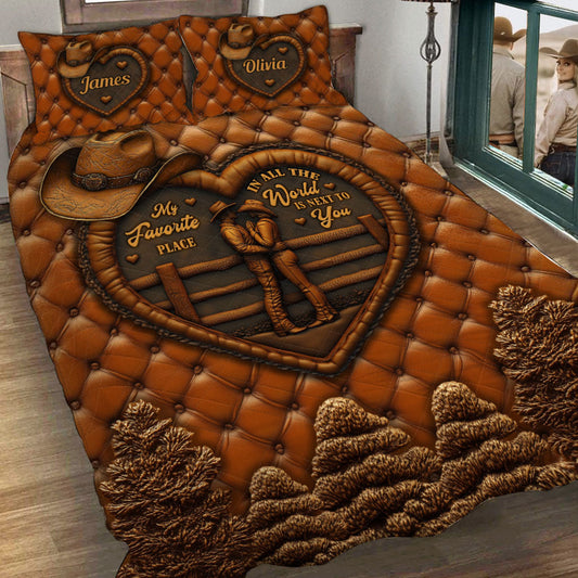 Next To You - Personalized Country Girl Quilt Set