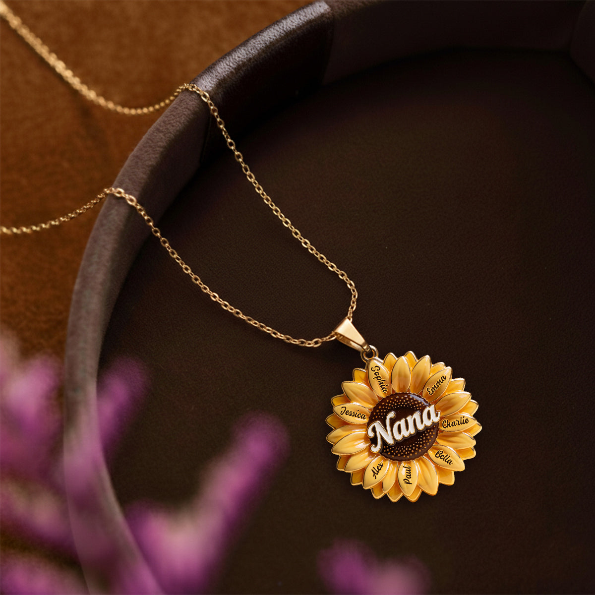 Perfect Gift For Grandmas - Personalized Grandma Shaped Metal Pendant Necklace