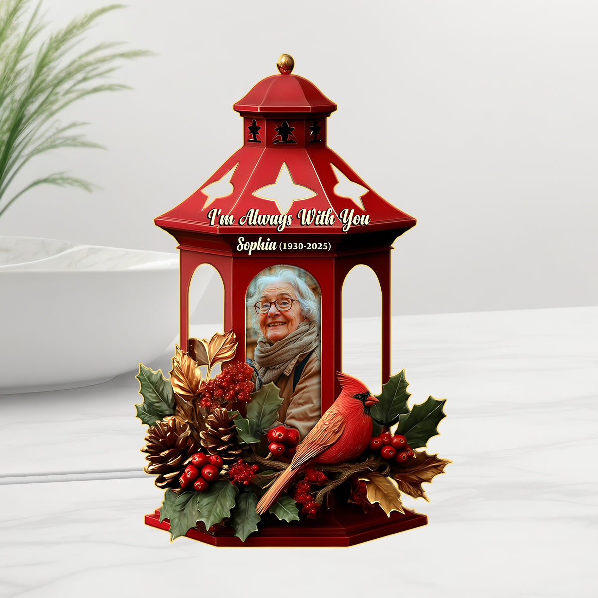 Ich bin immer bei dir – Personalisierte Gedenk-LED-Nachtleuchte aus Acryl