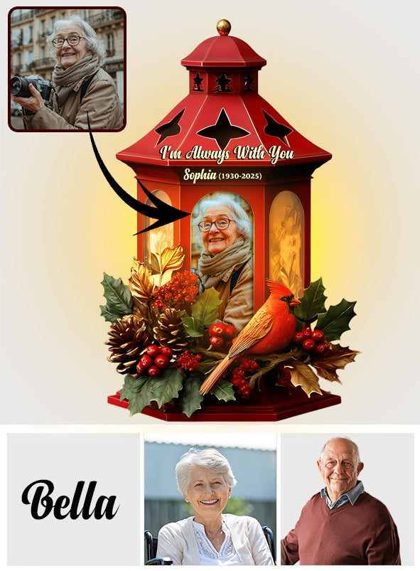 Ich bin immer bei dir – Personalisierte Gedenk-LED-Nachtleuchte aus Acryl