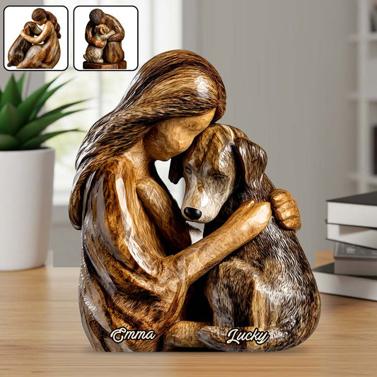 Hundeliebhaber – Personalisierte Acrylplakette in Hundeform