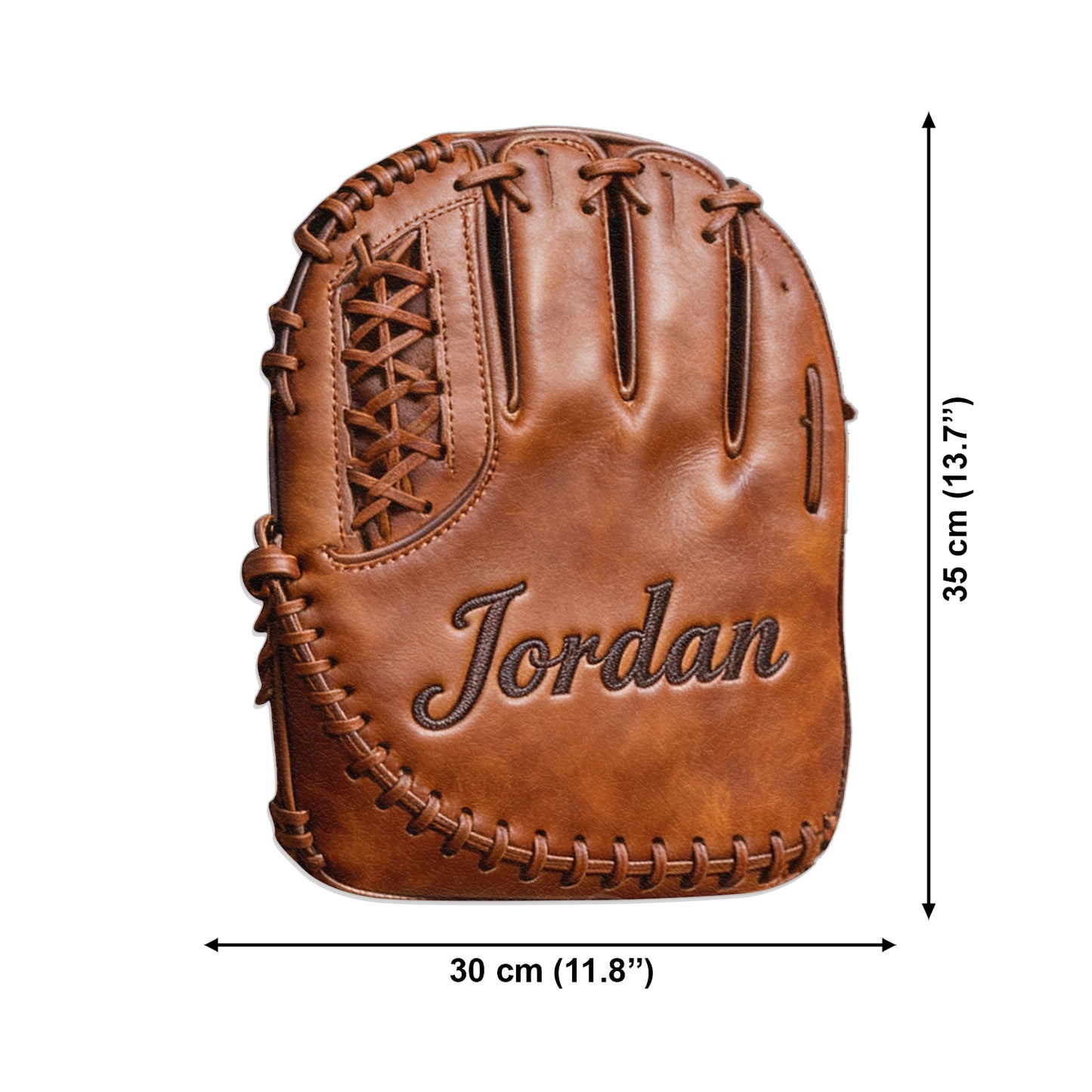 Leder Baseballhandschuh - Personalisierter Rucksack mit wechselbarem Lederpatch