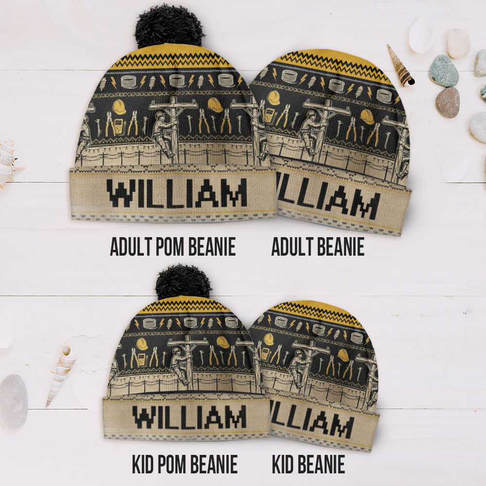 Lineman Life - Personalized Lineman Beanie Hat